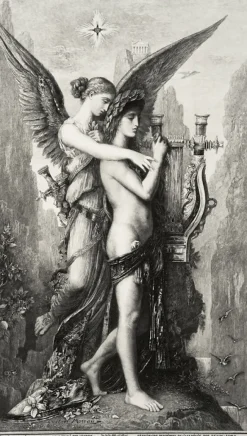 Discount Boutiques de musées Estampe Hésiode et la muse - Gustave Moreau