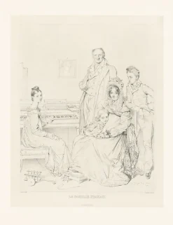 Boutiques de musées Estampe La famille Stamati - Pierre Munier d'après Ingres