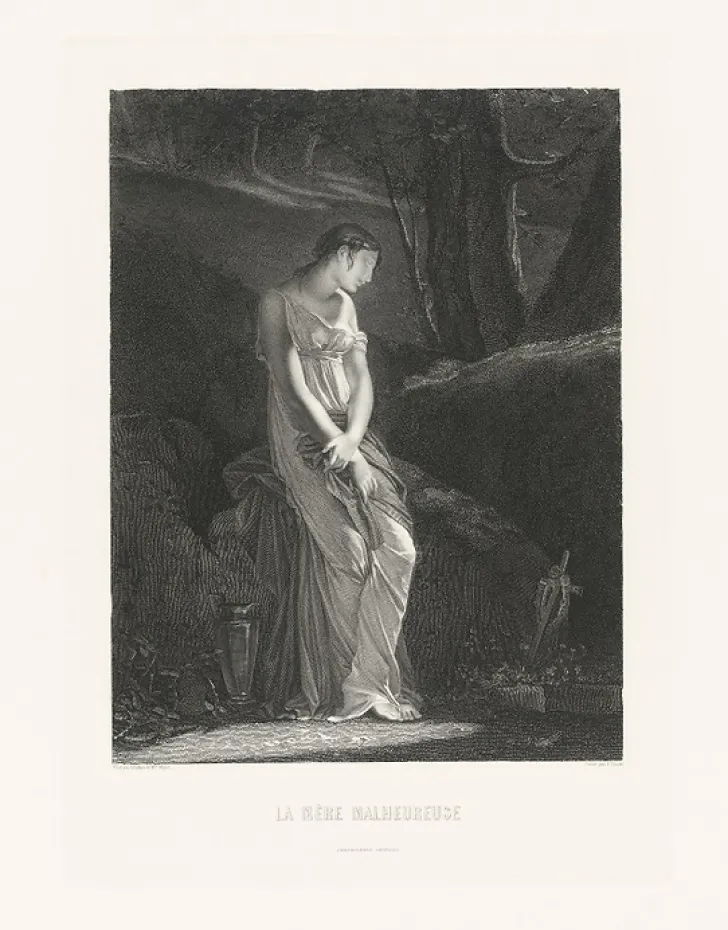 Boutiques de musées Chefs D'Œuvre Des Musées-Estampe La mère infortunée - Constance Mayer