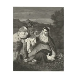 Boutiques de musées Personnages Et Évènements Historiques-Estampe La Vierge Au Lapin - Le Titien