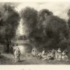 Boutiques de musées Chefs D'Œuvre Des Musées-Estampe L'assemblée dans un parc - Jean-Antoine Watteau