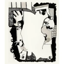 Boutiques de musées Créations Contemporaines-Estampe Le deuxième repas des paysans - Jean-Michel Alberola 1996