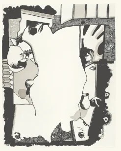 Boutiques de musées Créations Contemporaines-Estampe Le deuxième repas des paysans - Jean-Michel Alberola 1996