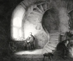 Boutiques de musées Chefs D'Œuvre Des Musées-Estampe Le philosophe en méditation - Rembrandt