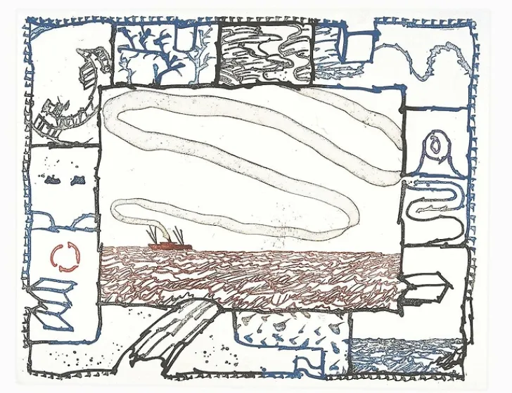 Online Boutiques de musées Estampe Le pinceau voyageur - Pierre Alechinsky