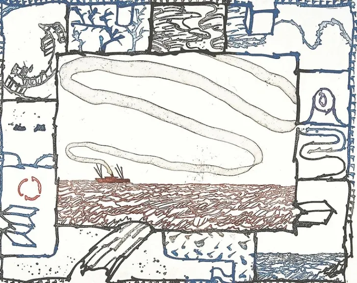 Online Boutiques de musées Estampe Le pinceau voyageur - Pierre Alechinsky