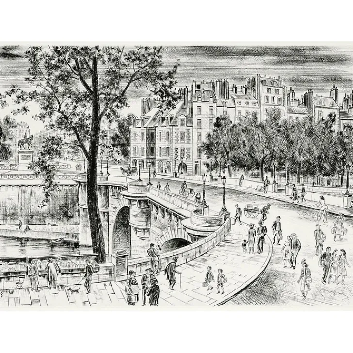 Clearance Boutiques de musées Estampe Le Pont Neuf à Paris - Jacques Boullaire