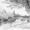 Hot Boutiques de musées Estampe Le pont Notre-Dame à Paris - Caroline Armington