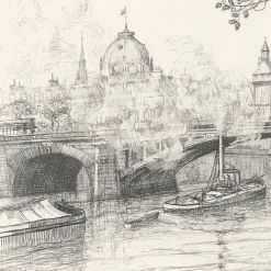 Hot Boutiques de musées Estampe Le pont Notre-Dame à Paris - Caroline Armington