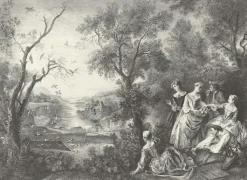 Boutiques de musées Estampe Le printemps ou L'oiseleur - Nicolas Lancret