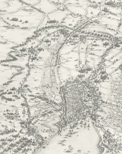 Boutiques de musées Personnages Et Évènements Historiques-Estampe Le siège de la Rochelle, en 1627-1628 - Jacques Callot