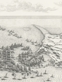 Boutiques de musées Estampe Le siège de l'île de Ré, en 1627 - Jacques Callot