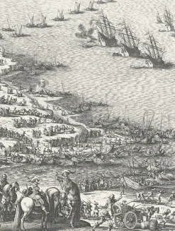 Boutiques de musées Estampe Le siège de l'île de Ré, en 1627 - Jacques Callot