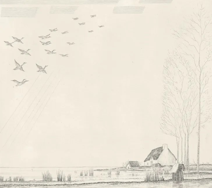 Boutiques de musées Chefs D'Œuvre Des Musées-Estampe Le Vol de canards (Grande Brière) - Jean-Emile Laboureur