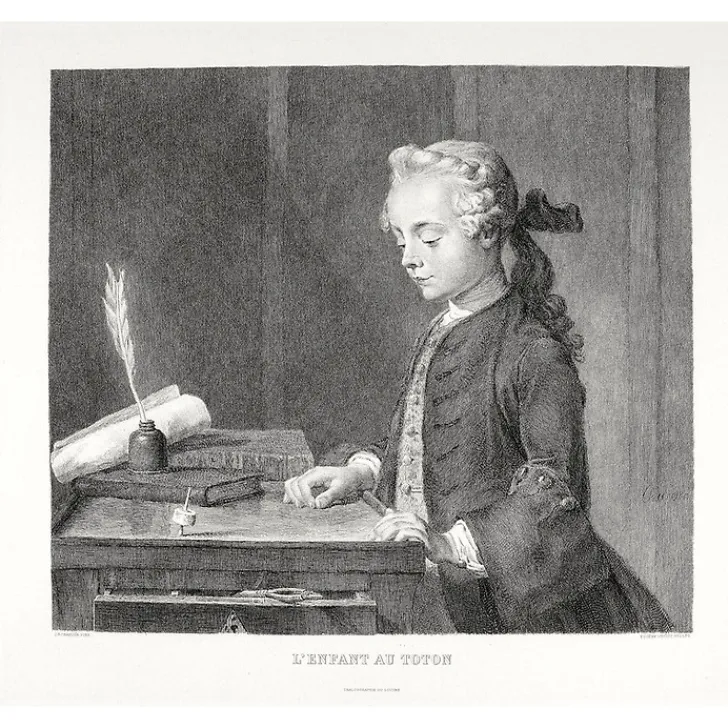 Sale Boutiques de musées Estampe L'enfant au toton - Jean-Siméon Chardin