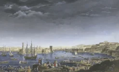 Discount Boutiques de musées Estampe L'entrée du port de Marseille (1754) - Claude-Joseph Vernet