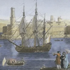 Discount Boutiques de musées Estampe L'entrée du port de Marseille (1754) - Claude-Joseph Vernet