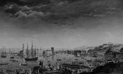 Discount Boutiques de musées Estampe L'entrée du port de Marseille (1754) - Claude-Joseph Vernet