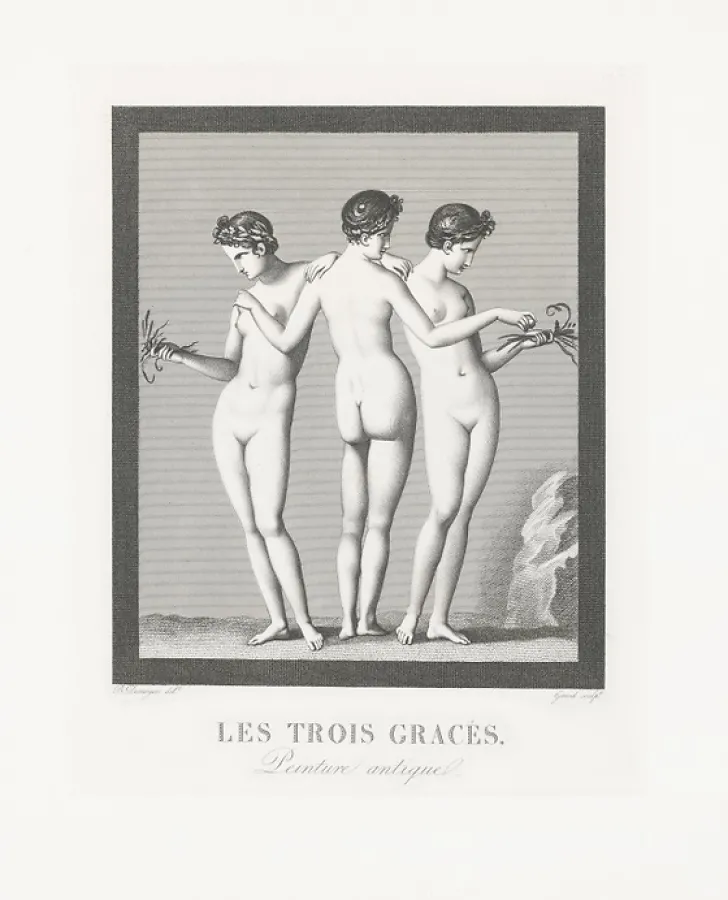 Clearance Boutiques de musées Estampe Les Trois Grâces - Boucher-Desnoyers