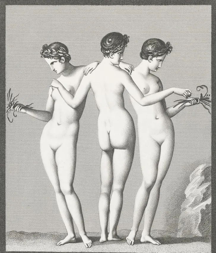 Clearance Boutiques de musées Estampe Les Trois Grâces - Boucher-Desnoyers