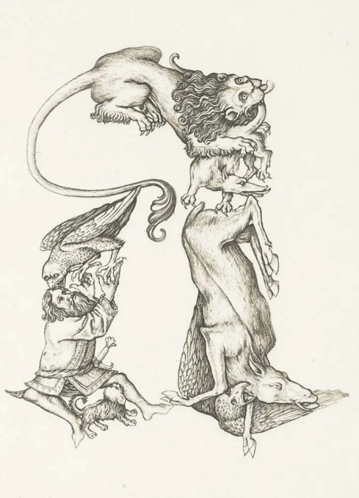 Clearance Boutiques de musées Estampe Lettre A de l'Alphabet du Maître E.S - Cécile Reims