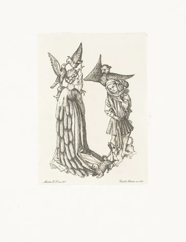 Boutiques de musées Art Moderne-Estampe Lettre B de l'Alphabet du Maître E.S - Cécile Reims