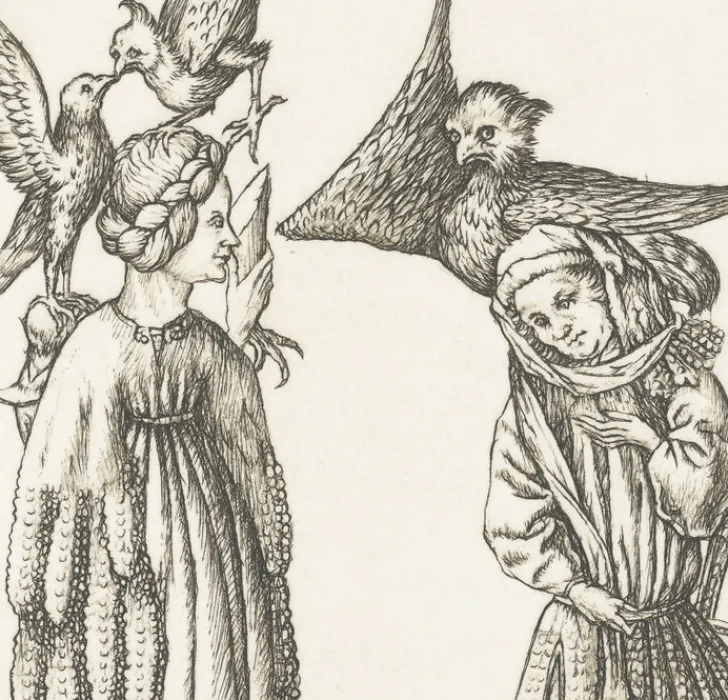 Boutiques de musées Art Moderne-Estampe Lettre B de l'Alphabet du Maître E.S - Cécile Reims