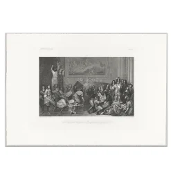 Boutiques de musées Personnages Et Évènements Historiques-Estampe Louis XIV visite les manufactures des Gobelins
