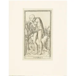 New Boutiques de musées Estampe Misero, carte 1 - Le Tarot de Mantegna, Cécile Reims
