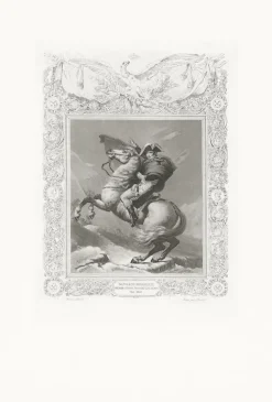 Boutiques de musées Personnages Et Évènements Historiques-Estampe Napoléon Bonaparte, Premier consul, passe les Alpes, en mai 1800 - Jacques-Louis David