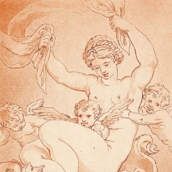 Discount Boutiques de musées Estampe Nu, 3 amours et tritons