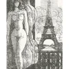 New Boutiques de musées Estampe Nu à la tour Eiffel - Marcel Gromaire 1952