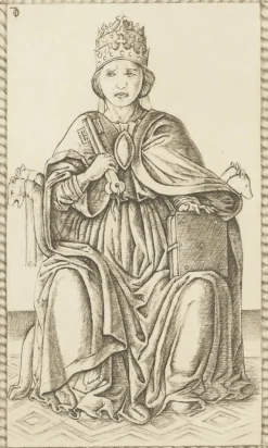 Boutiques de musées Art Moderne-Estampe Papa, carte 10, Le Tarot de Mantegna - Cécile Reims