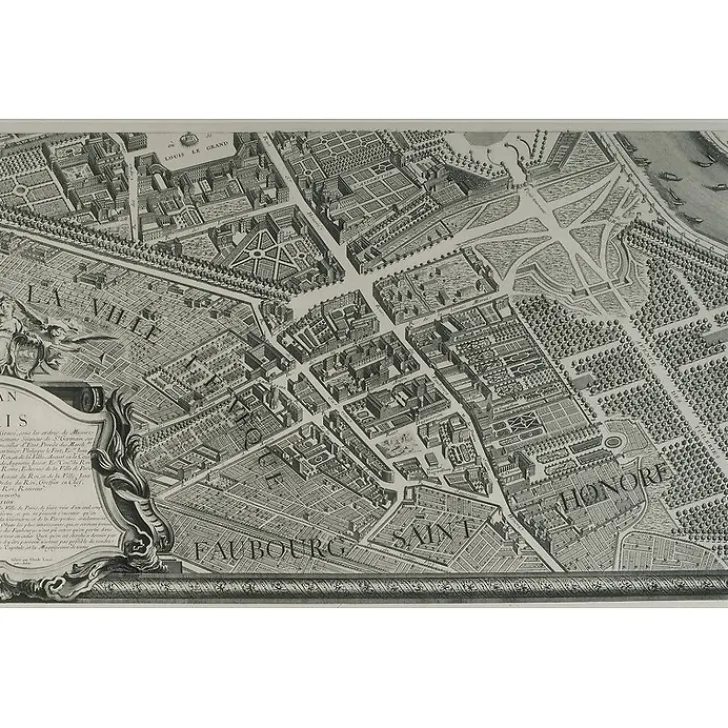 Boutiques de musées Architecture Et Villes-Estampe Plan Turgot - Planche n° 19 - la Ville-l'Evêque et le Faubourg Saint-Honoré