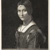 Clearance Boutiques de musées Estampe Portrait de femme, dite La belle ferronnière - De Vinci