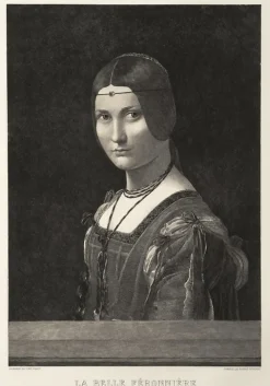 Clearance Boutiques de musées Estampe Portrait de femme, dite La belle ferronnière - De Vinci