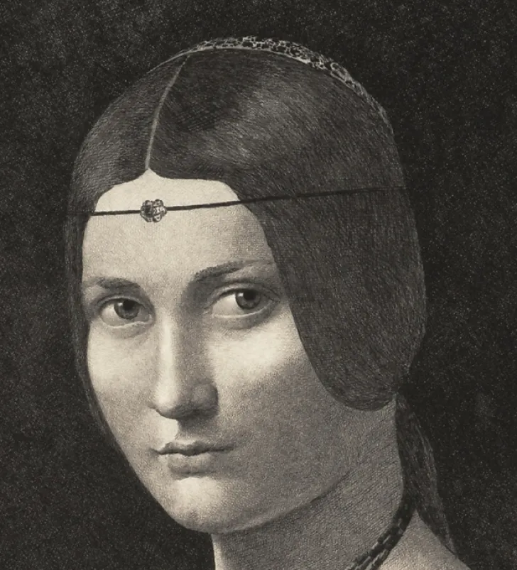 Clearance Boutiques de musées Estampe Portrait de femme, dite La belle ferronnière - De Vinci