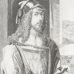 Boutiques de musées Chefs D'Œuvre Des Musées-Estampe Portrait de l'artiste gravé par Emile Jean Sulpis d'après Albrecht Dürer