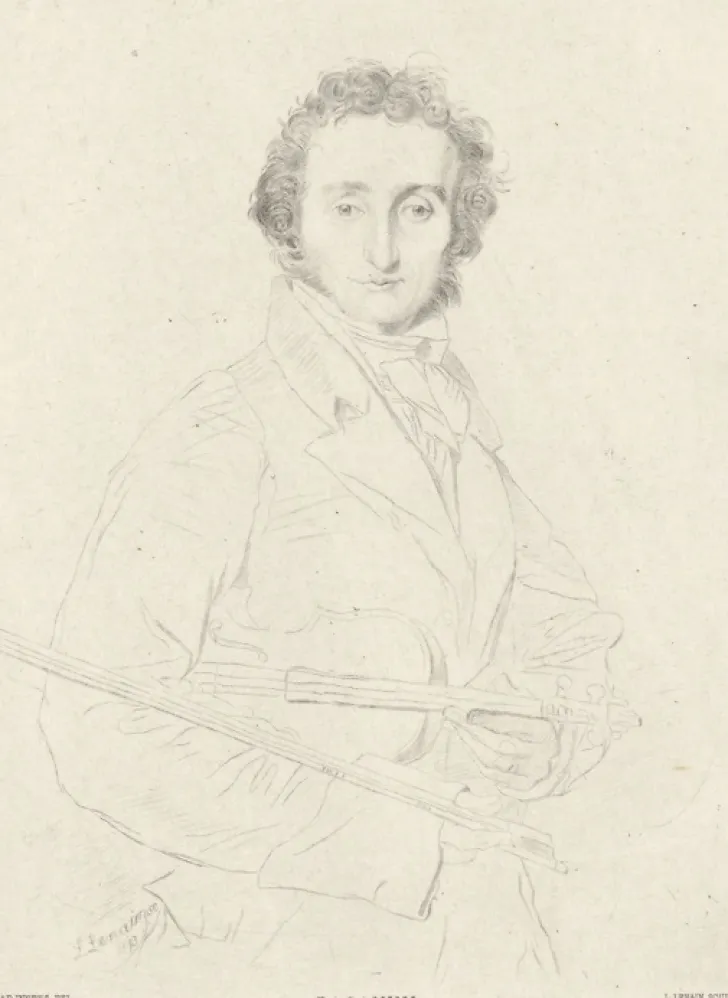 Sale Boutiques de musées Estampe Portrait de Paganini violoniste et compositeur - Jean Auguste Dominique Ingres