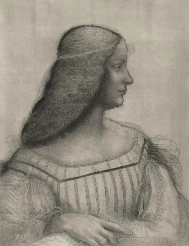Discount Boutiques de musées Estampe Portrait d'Isabelle d'Este - De Vinci