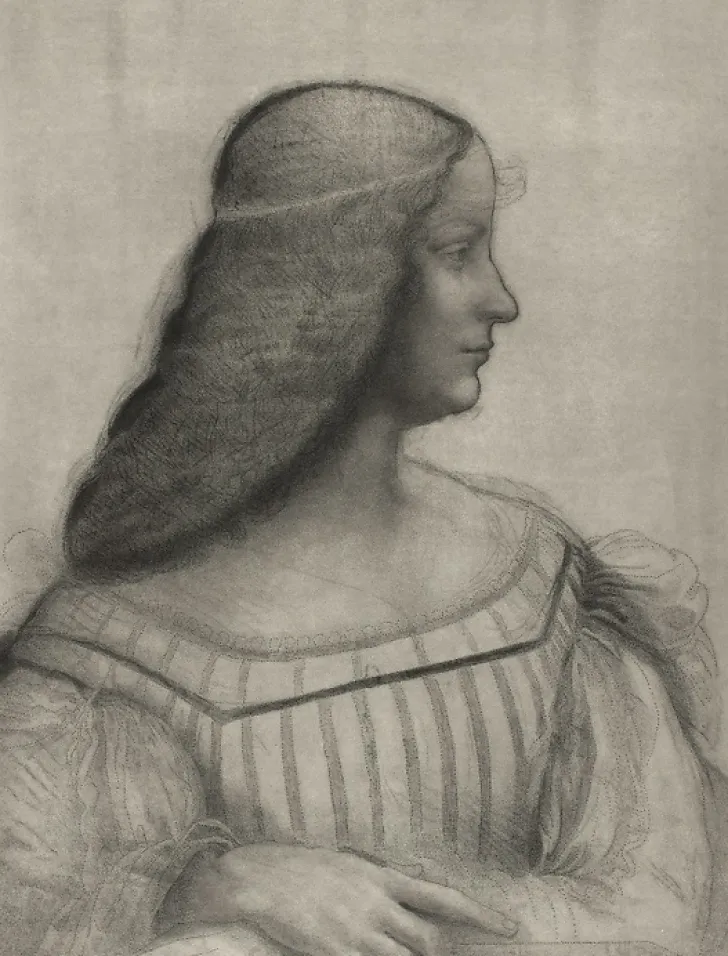Discount Boutiques de musées Estampe Portrait d'Isabelle d'Este - De Vinci