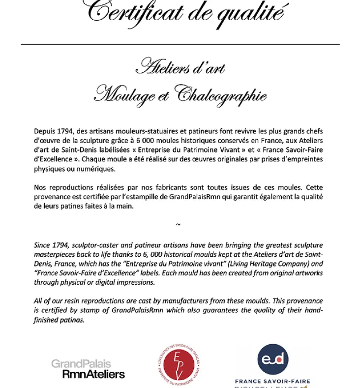 Outlet Boutiques de musées Estampe Portrait en pied - Agathe May 1999