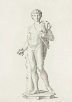 Clearance Boutiques de musées Estampe Statue antique d'un gladiateur - Claude Mellan