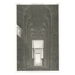 New Boutiques de musées Estampe Thèbes. Karnak. Vue perspective intérieure du palais