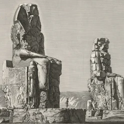 Boutiques de musées Description De L'Égypte-Estampe Thèbes, Memnonium Vue des deux colosses