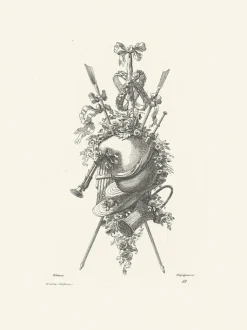 Boutiques de musées Architecture Et Villes-Estampe Trophée, époque Louis XV - Auguste Pèquègnot