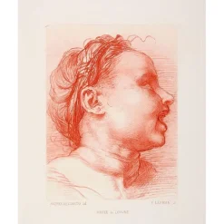 Boutiques de musées Dessins-Estampe Tête d'enfant souriant, tourné à droite - Andrea del Sarto
