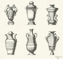 Sale Boutiques de musées Estampe Vase d'époque Louis XII - Auguste Péquégnot