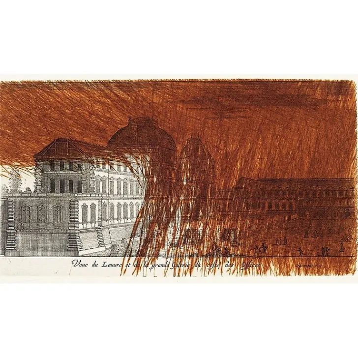 Clearance Boutiques de musées Estampe Vue du Louvre et de la Grande Galerie du côté des offices - Arnulf Rainer 1992