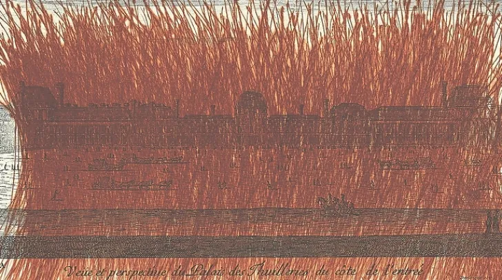 Boutiques de musées Paris Et Le Louvre|Créations Contemporaines-Estampe Vue en perspective du palais des Tuileries du côté de l'entrée - Arnulf Rainer 1992